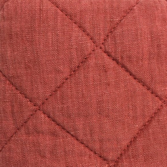 Pottery Barn Belgian Flax Linen Diamond Euro Sham In Brick Foundations 26" X 26" - Picture 5 of 12